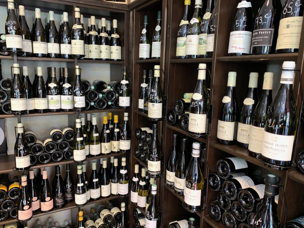 Wine shop in Chablis, Burgundy, France