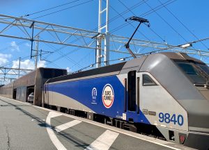 The train at the Channel Tunnel, Folkestone, UK