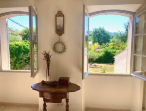 Views from Living Room in a village house for rent in Lourmarin, Provence