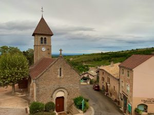 View from La Courtille de Solutre hotel, Pouilly Fousse