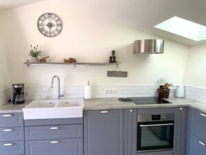 Kitchen in our village house to rent in Lourmarin, Provence