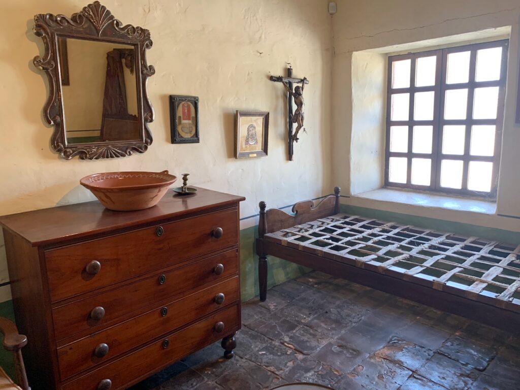 A Padre's bedroom at the Carmel Mission