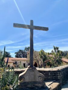 The cross by the Carmel Mission, Carmel. California, USA