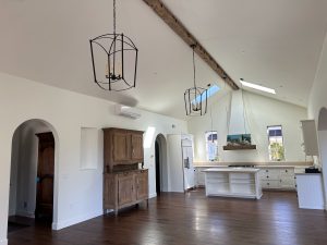 February 25 2024 living room/kitchen area at Carmel-by-the Sea, California, USA, new house build