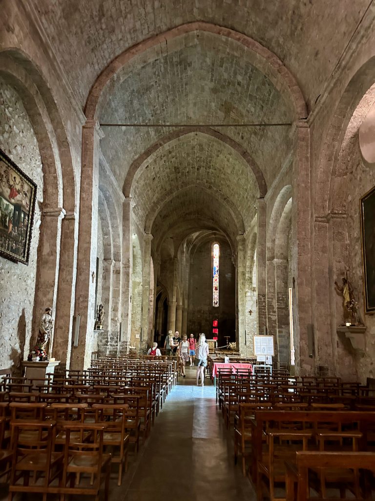 Inside the church in Moustiers-Sainte-Marie,Parc Naturel Régional du Verdon, Provence, France