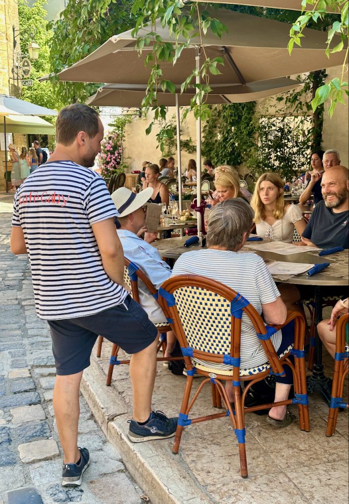 Marco at Café Gaby, Lourmarin, Luberon, Vaucluse, Provence, France