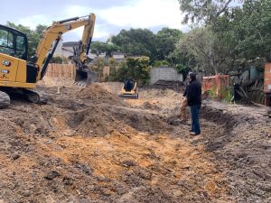 Digging Foundations for Carmel House