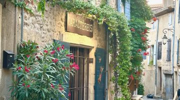 On a street in Lourmarin, Luberon, Vaucluse, Provence, France