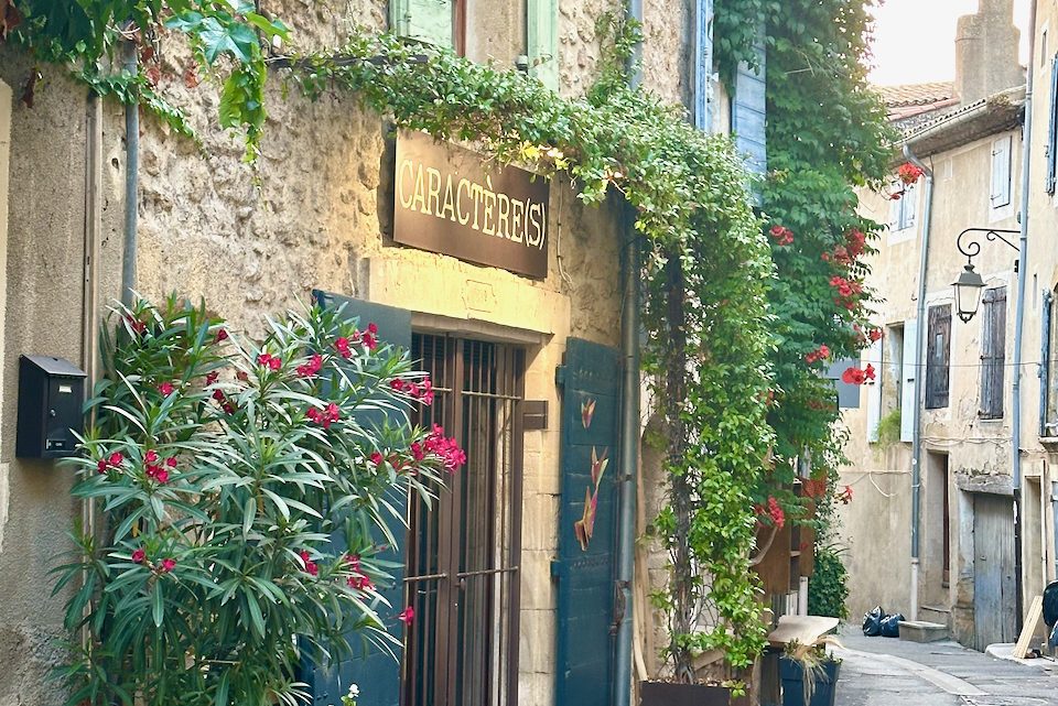 On a street in Lourmarin, Luberon, Vaucluse, Provence, France