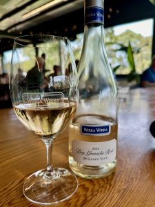 A bottle of Rosé at Wine at Wira Wira Winery, McLaren Vale South Australia