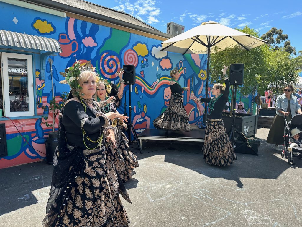 Dancing at Stirling market near Adelaide, South Australia