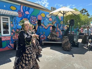 Dancing at Stirling market near Adelaide, South Australia
