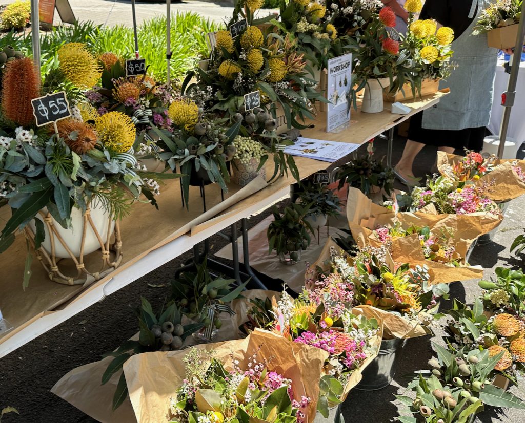 Flowers at the Stirling market near Adelaide, South Australia