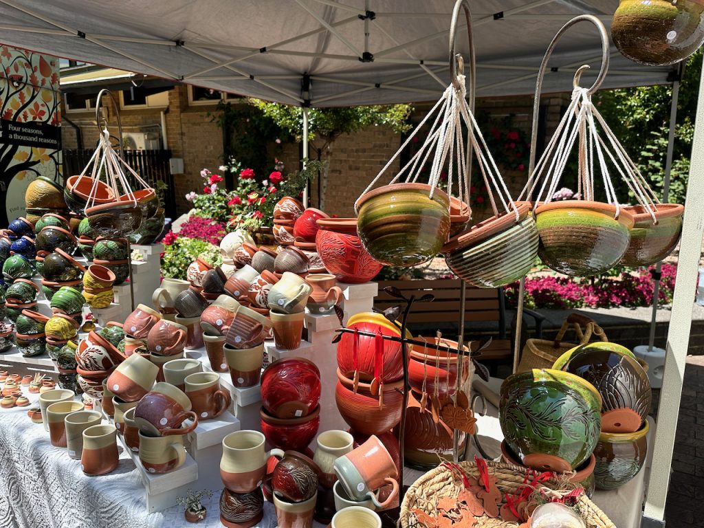 Pottery at Stirling market near Adelaide, South Australia