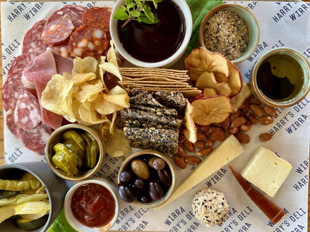 Sharing platter at Harry's Deli, Wira, Wira Winery Mc Laren _Vale, South Australia