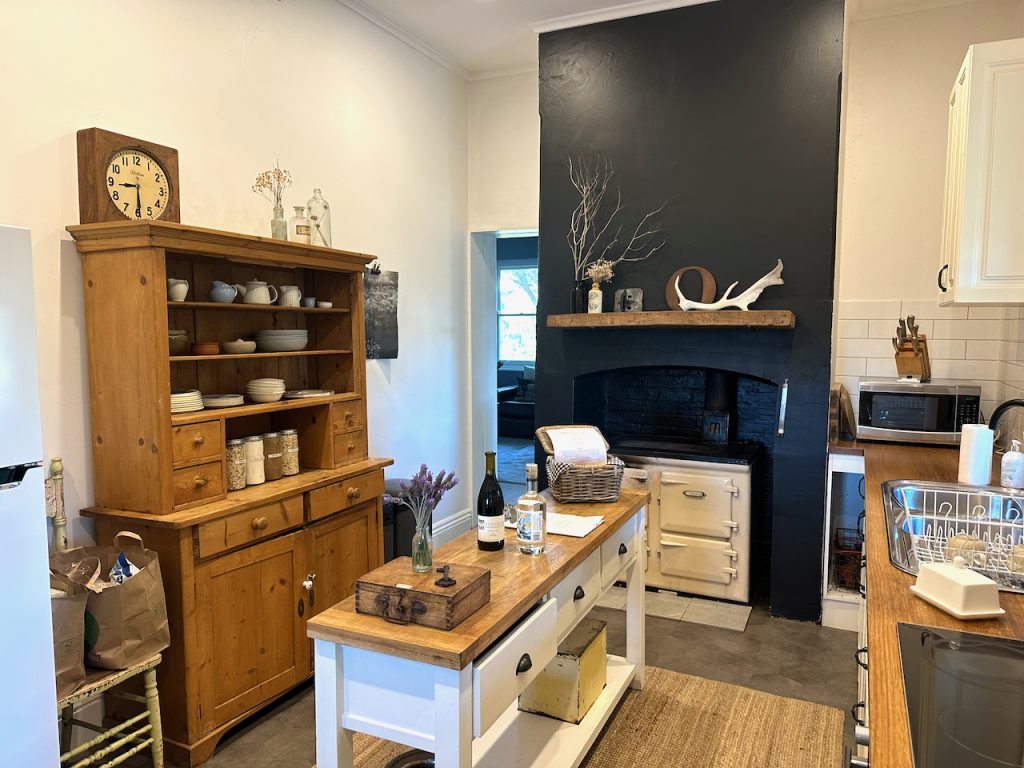 The kitchen at our Adelaide Hills night stop, near Stirling, Adelaide, South Australia