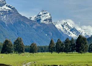 At mountains where Lord of the Rings and The Hobbit were filmed near Paradise, near Glenorchy, near Queenstown, South Island New Zealand