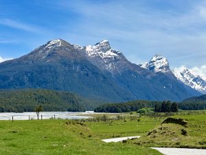 Mountains where Lord of the Rings and The Hobbit were filmed near Paradise, near Glenorchy, near Queenstown, South Island New Zealand