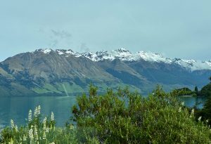 View of Lake Wakatipu on Glenorchy Rd, near Queenstown, South IslandNew Zealand