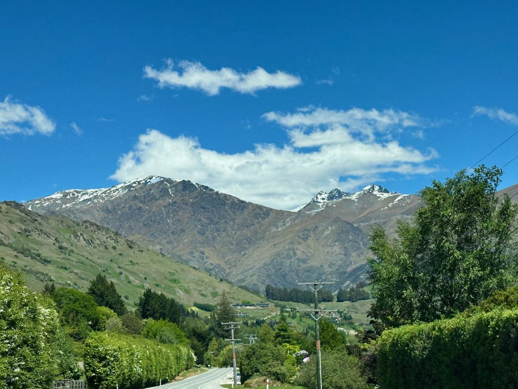 The road from Queenstown to Arrowtown, South Island New Zealand