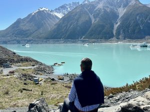 By Icebergs on Tasman glacier lake, Mt Cook, South Island New Zealand