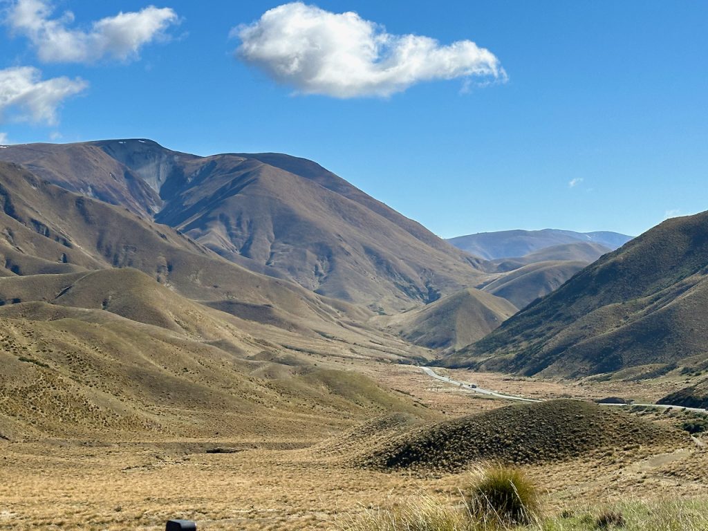 Driving from Wanaka to Aoraki / Mount Cook, New Zealand