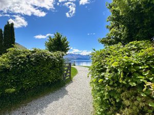 Entry to tasting room at Rippon Winery, Wanaka, South Island, New Zealand