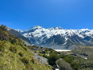 First bridge on On Hooker Trail, Aoraki / Mount Cook, South Island, New Zealand