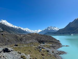 Tasman glacier lake, Mt Cook, South Island New Zealand