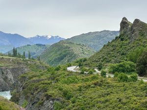 Views from the Road to Chard Farm Winery, South New Zealand