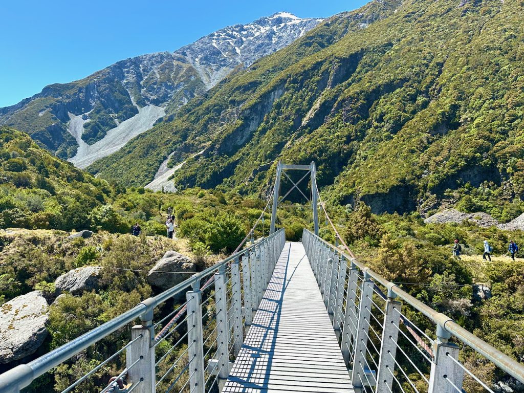 bridge on On Hooker Trail, Aoraki / Mount Cook, South Island, New Zealand