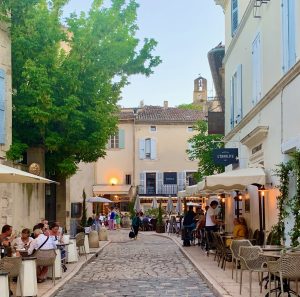 Village centre in Lourmarin where our Lourmarin where our village house for rent is located