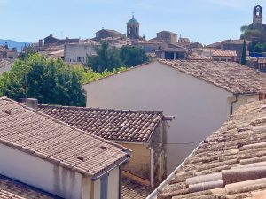 View from the terrace in our village house for rent in Lourmarin, Provence