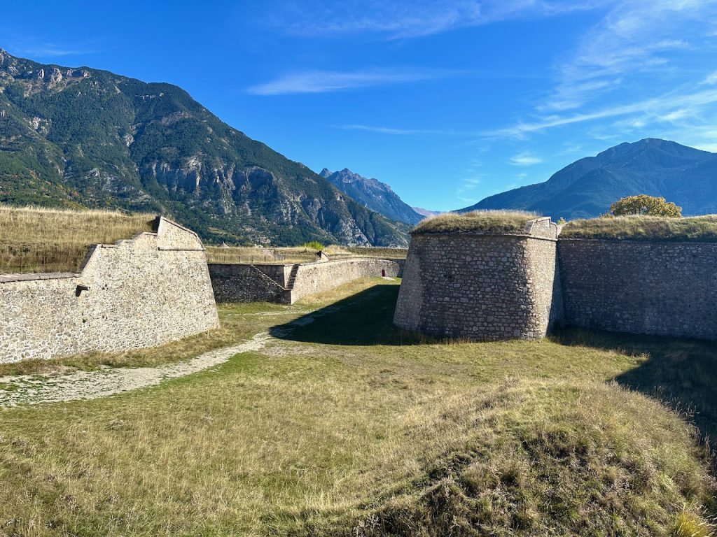 Fortress walls of Mt Dauphin, les Hautes-Alpes, Provence, France