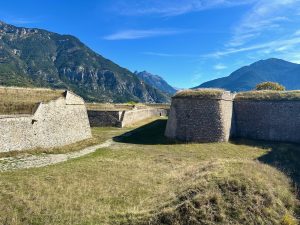 Fortress walls of Mt Dauphin, les Hautes-Alpes, Provence, France