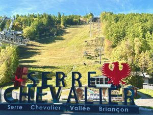 Ski slopes in Serre Chevalier at Chantemerle ,Les Hautes Alpes, Provence, France