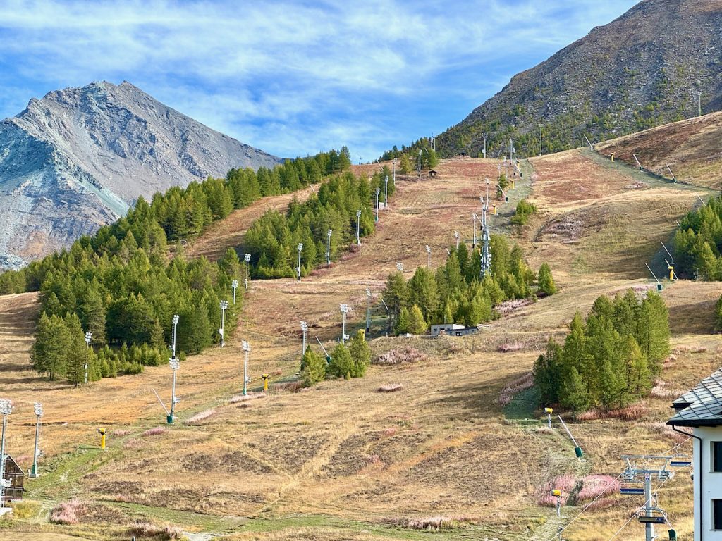 Ski slopes of Sestrières, Western Italian Alps, Italian ski resort,Italy
