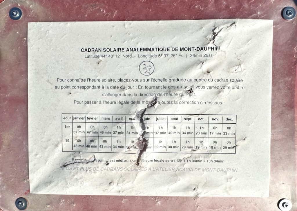 Sundial by the Arsenal Mont-Dauphin, les Hautes-Alpes, Provence, France