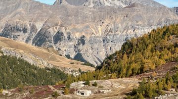 Valley of the Clarée at Col du Granon, site of WWII operations,les Hautes-Alpes, Serre Chevalier, Provence, France