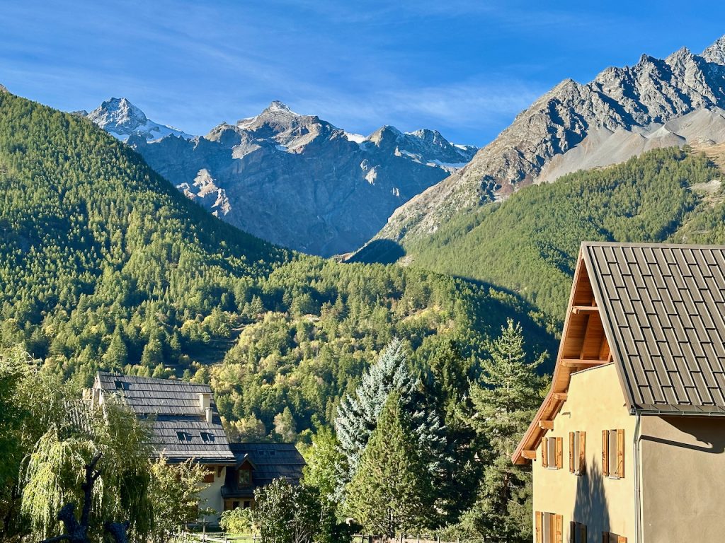 View from Hotel Le Monetier, Montier-les Baines, Les Hautes Alpes, Provence, France