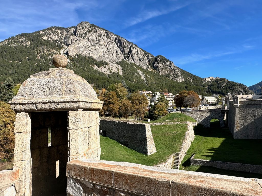 View from fortifications at old city Vauban, Briançon