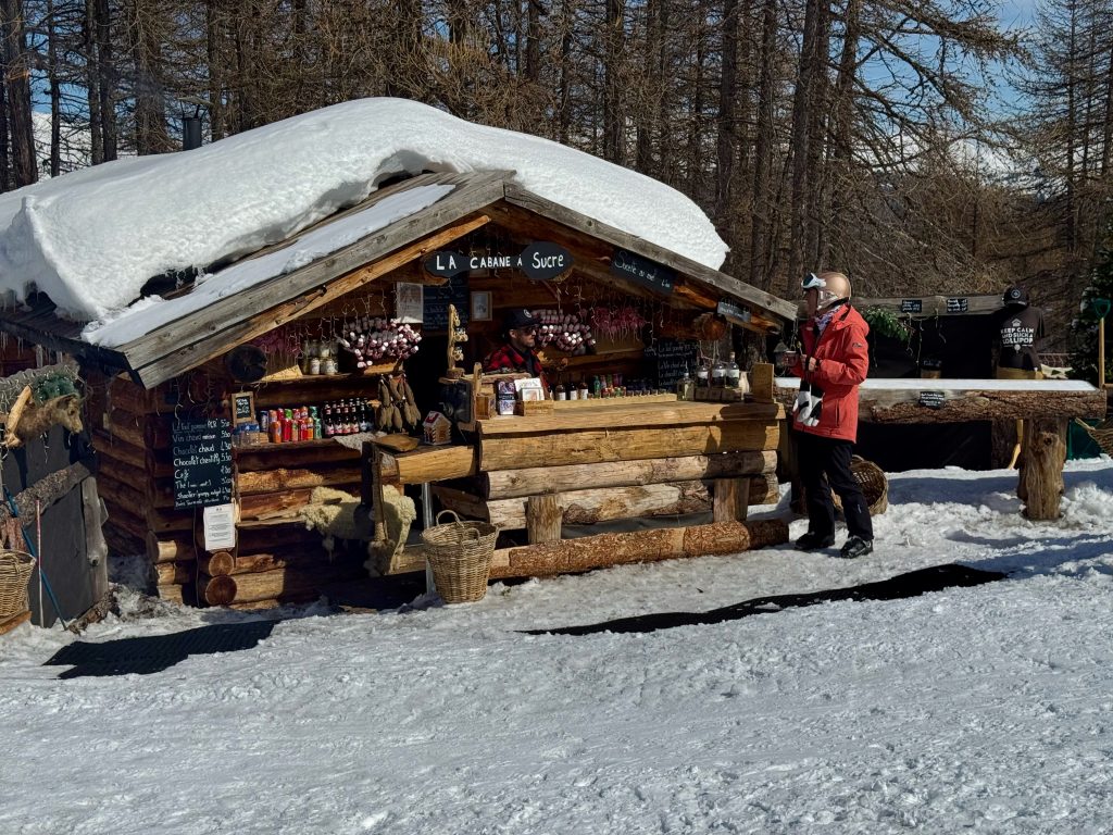 Coffee Bar on the slopes at Serre Chevalier, French Alps