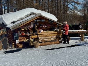 Coffee Bar on the slopes at Serre Chevalier, French Alps