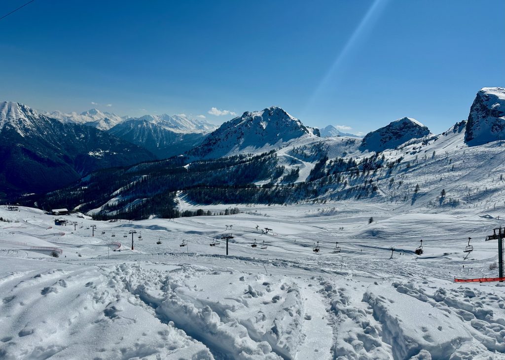 Views from top of Alps at Serre Chevalier