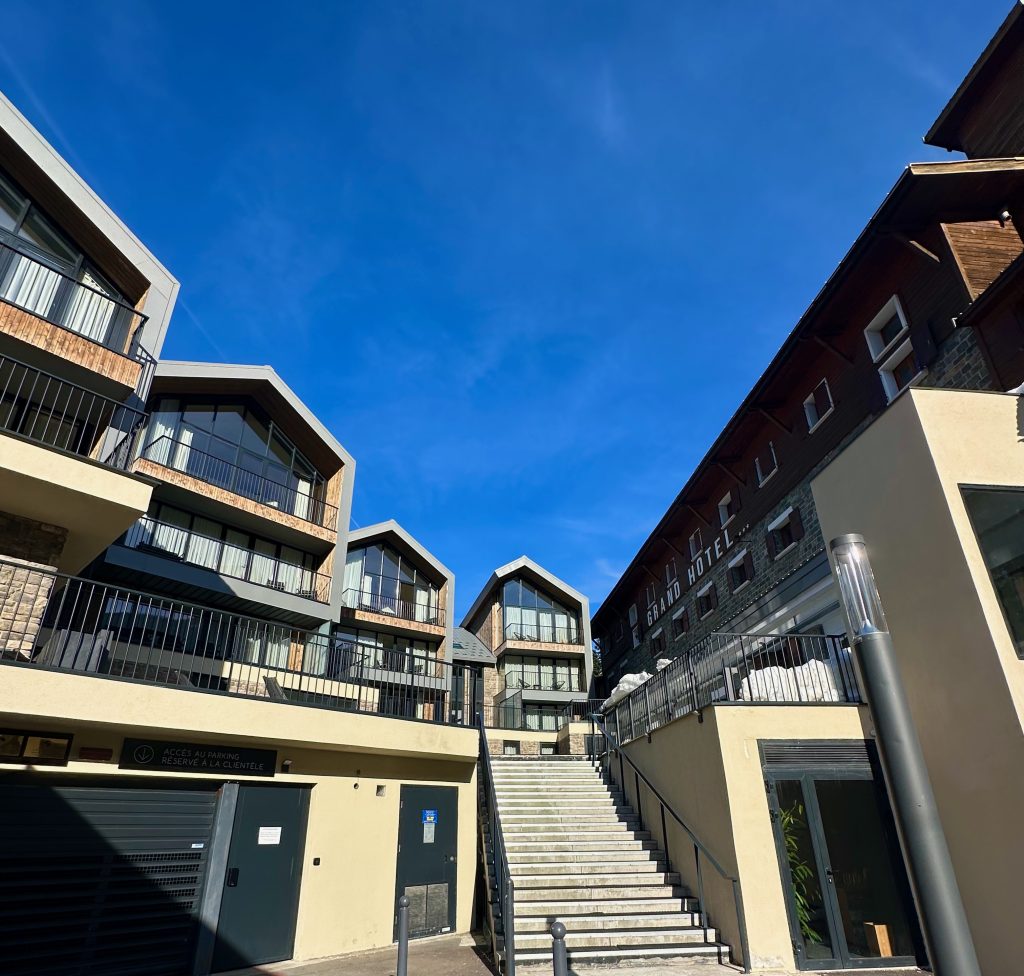 The chalets of the Grand Hotel, Chantemerle, Serre Chevalier, French Alps