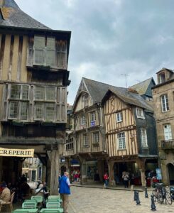 Architecture in French medieval town of Dinon, Brittany, France