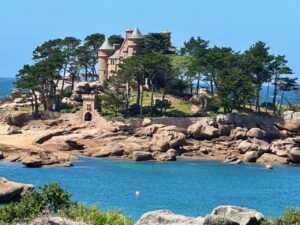 Château on the Pink Granite Coast near Plomanach, Brittany, France