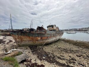 Disused boats at Camaret-sur-Mer, Brittany, France