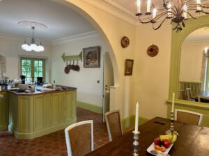 Kitchen in luxury Noman house in Troan, Normandy, France