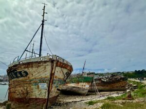 Disused boats at Camaret-sur-Mer, Brittany, France
